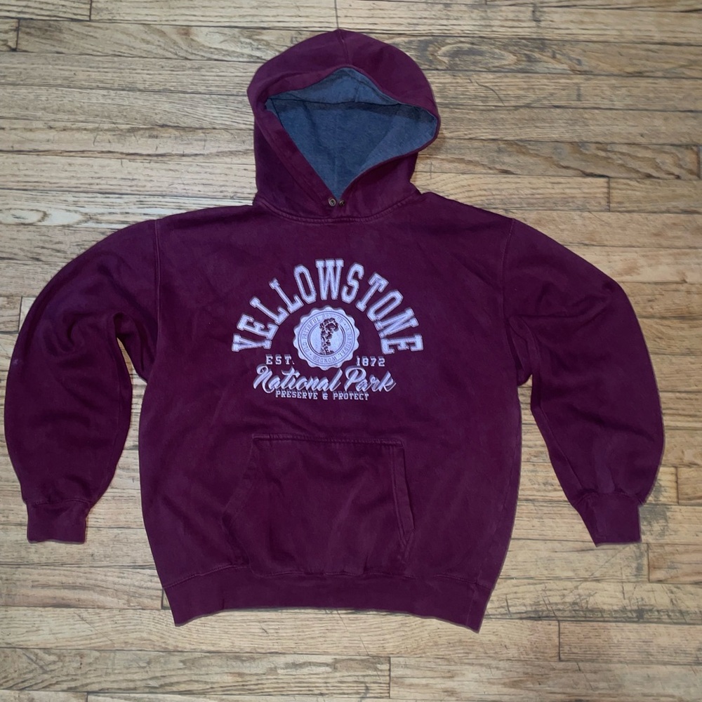 Men's Maroon Yellowstone Hoodie